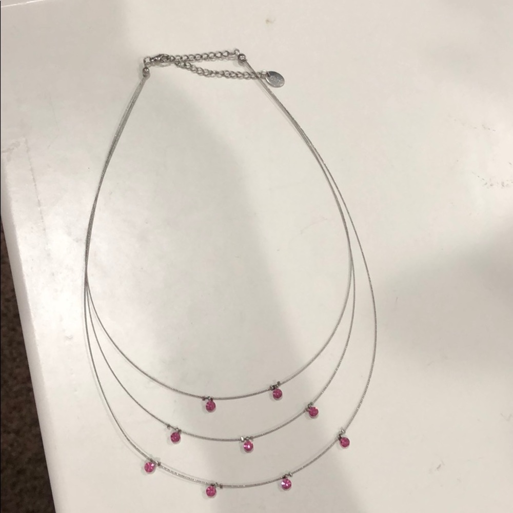 3 wire and rhinestone chokers with earrings